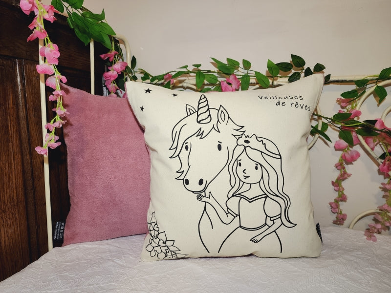 Oreiller Doux Pour Tout-petit Avec Motifs Dessins Animés - Coussin Décoratif Lavable Pour Sieste Et Voyage