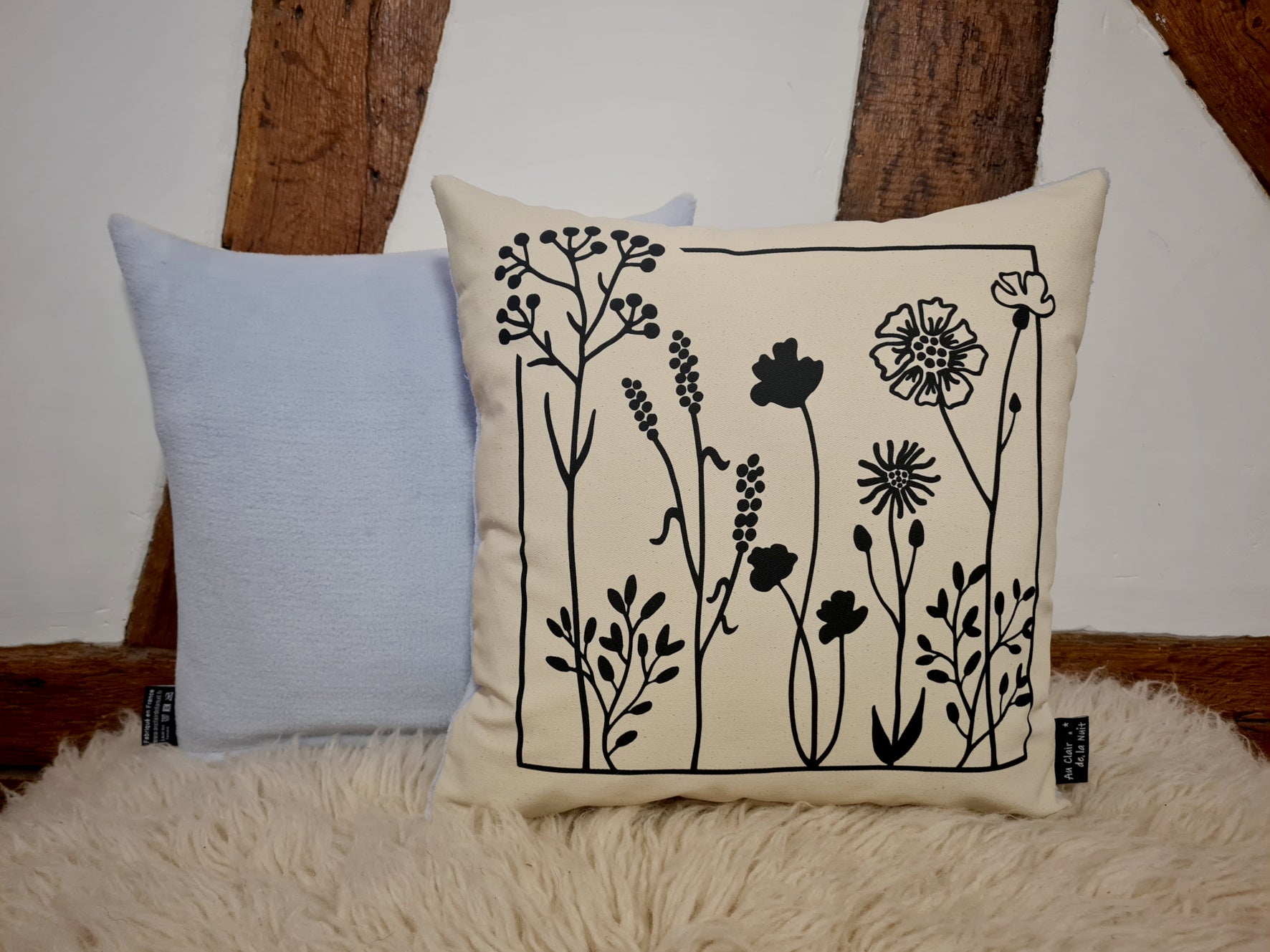 NOUVEAU ! Coussin phosphorescent Fenêtre sur fleurs.